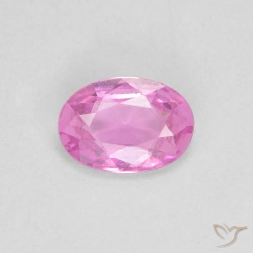 0.44ct Naturale Rosa hot Zaffiro, Ovale, VS