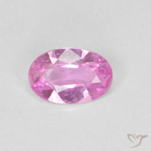0.40ct Naturale Rosa hot Zaffiro, Ovale, VVS