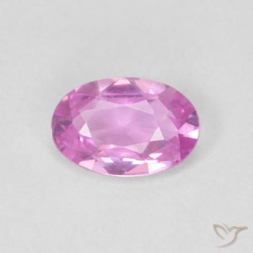 0.51ct Naturale Viola-Rosa Zaffiro, Ovale, VVS