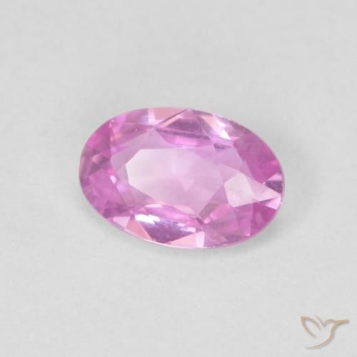 Zaffiro Viola-Rosa naturale da 0.51 ct, Ovale, VVS