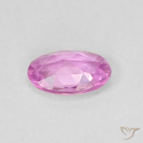 Zaffiro Viola-Rosa naturale da 0.51 ct, Ovale, VVS