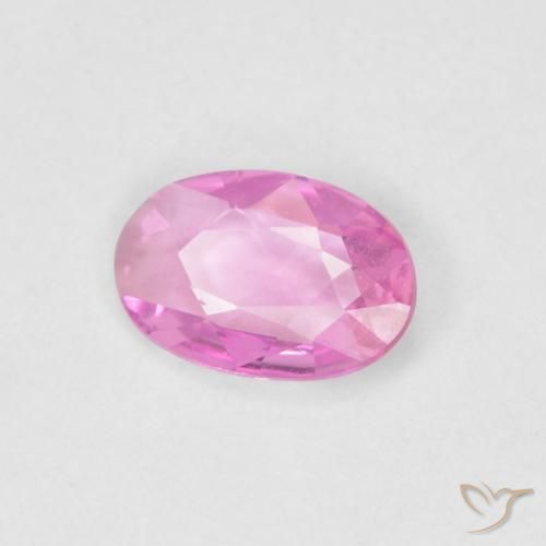 Zaffiro Rosa porpora reale naturale da 0.36 ct, Ovale, VVS