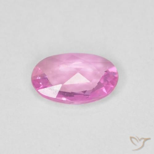Zaffiro Rosa porpora reale naturale da 0.36 ct, Ovale, VVS