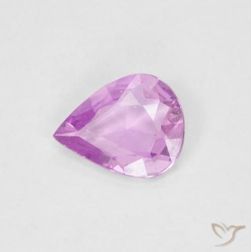 Zaffiro Rosa chiaro naturale da 0.36 ct, Forma a pera, VS