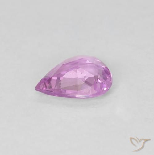 Zaffiro Rosa chiaro naturale da 0.36 ct, Forma a pera, VS
