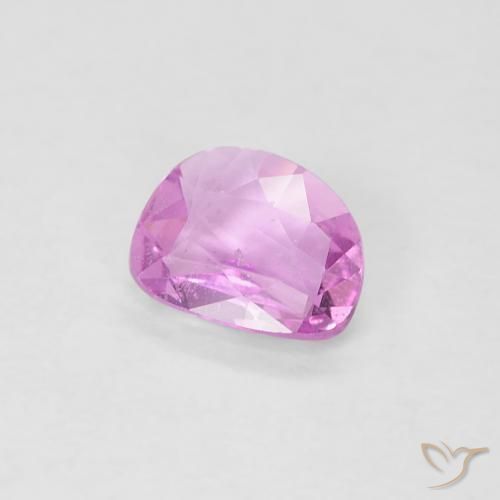 Zaffiro Rosa porpora chiaro reale naturale da 0.40 ct, Taglio a fantasia, VS