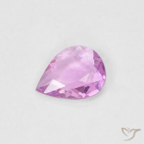 0.34ct Naturale Rosa chiaro Zaffiro, Forma a pera, VS