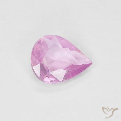 0.48ct Naturale Rosa porpora chiaro reale Zaffiro, Forma a pera, VS