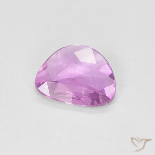 Zaffiro Rosa porpora chiaro reale naturale da 0.55 ct, Taglio a fantasia, VS
