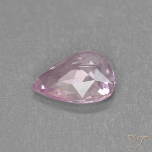 Zaffiro Tono rosa ciliegia naturale da 0.33 ct, Forma a pera, VVS