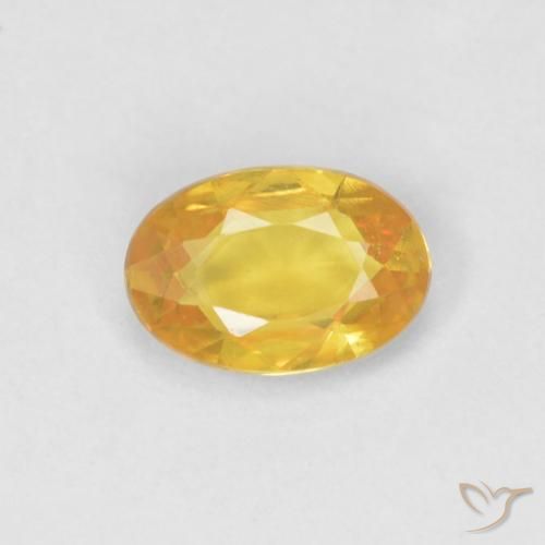 0.54ct Naturale Oro brillante Zaffiro, Ovale, VVS