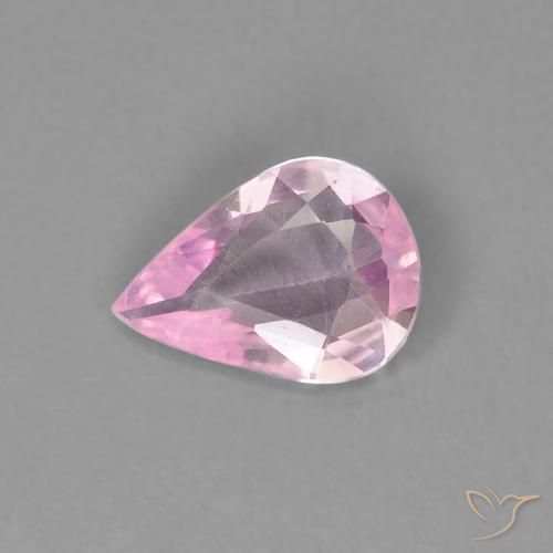 0.46ct Naturale Rosa Chiaro Bubblegum Zaffiro, Forma a pera, VVS