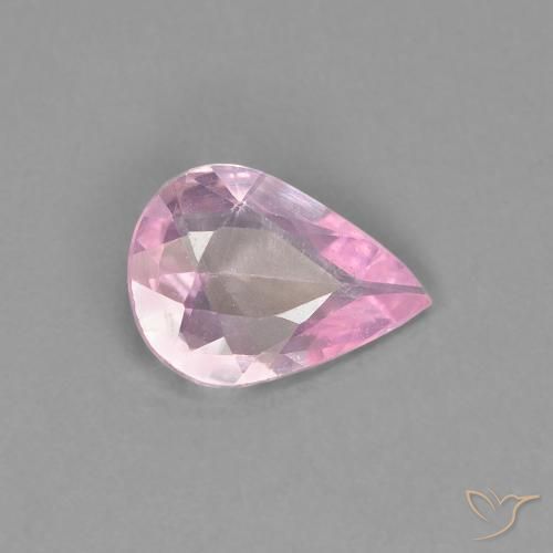 Zaffiro Rosa Chiaro Bubblegum naturale da 0.46 ct, Forma a pera, VVS