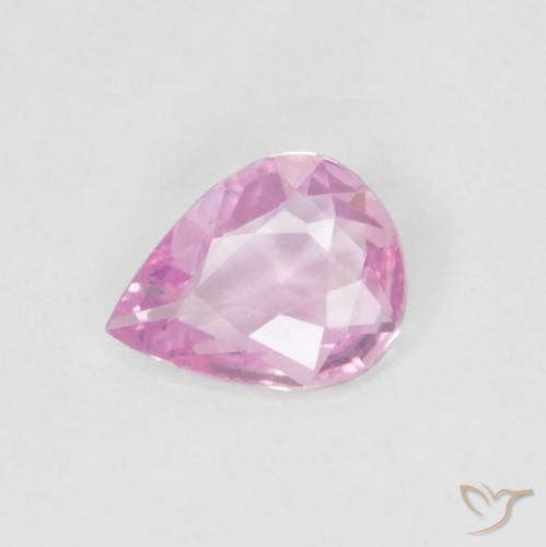 0.43ct Naturale Rosa Molto Chiaro Zaffiro, Forma a pera, VVS