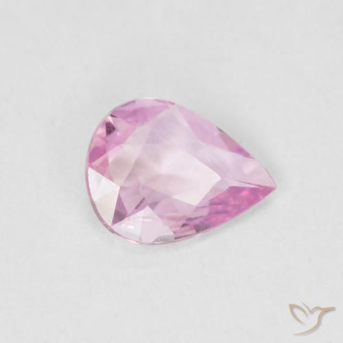 Zaffiro Rosa Molto Chiaro naturale da 0.43 ct, Forma a pera, VVS