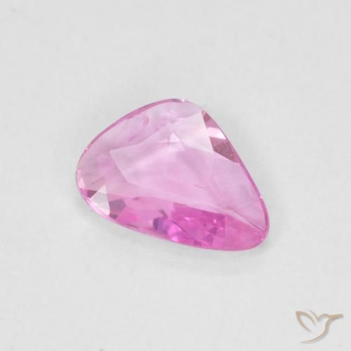 Zaffiro Viola rosato brillante naturale da 0.48 ct, Taglio a fantasia, VVS-VS