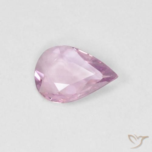 Zaffiro Viola chiaro naturale da 0.36 ct, Forma a pera, VVS