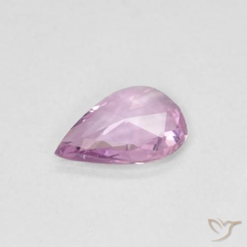 Zaffiro Viola chiaro naturale da 0.36 ct, Forma a pera, VVS