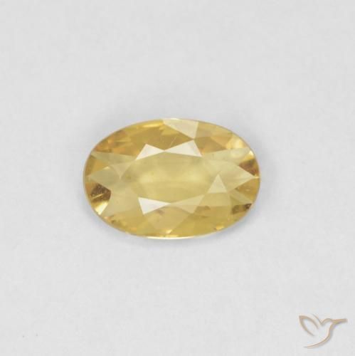 0.36ct Naturale Arancio dorato Zaffiro, Ovale, VVS-VS