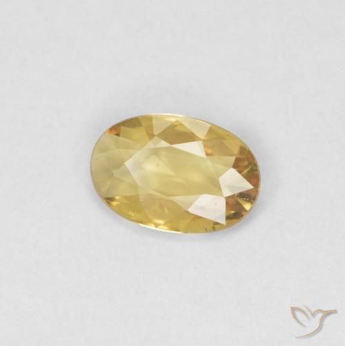 Zaffiro Arancio dorato naturale da 0.36 ct, Ovale, VVS-VS