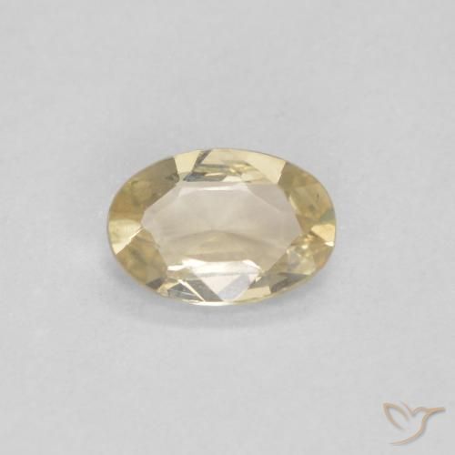 0.40ct Naturale Color crema Zaffiro, Ovale, VVS