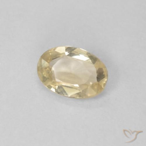 Zaffiro Color crema naturale da 0.40 ct, Ovale, VVS