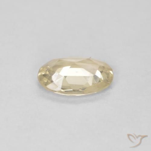 Zaffiro Color crema naturale da 0.40 ct, Ovale, VVS