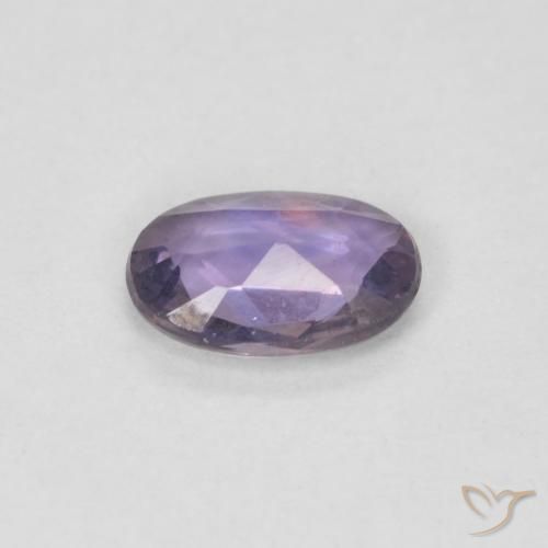 Zaffiro Viola medio naturale da 0.46 ct, Ovale, VVS