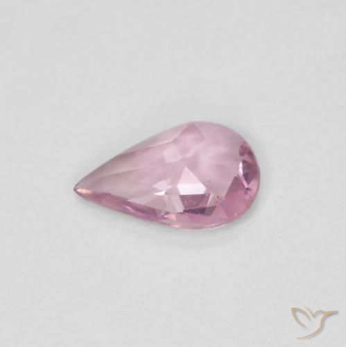 Zaffiro Rosa chiaro naturale da 0.34 ct, Forma a pera, VVS