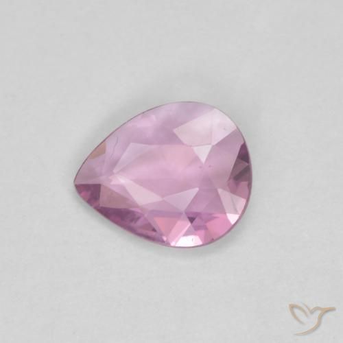 Zaffiro Rosa Molto Chiaro naturale da 0.40 ct, Forma a pera, VVS