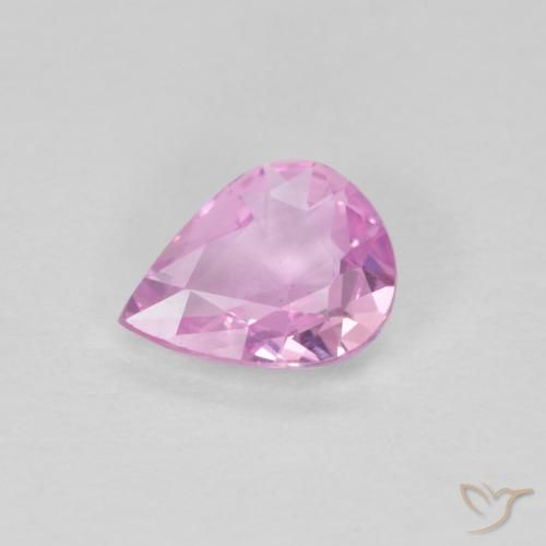 0.43ct Naturale Rosa chiaro Zaffiro, Forma a pera, VVS