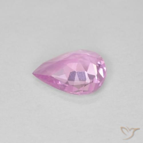 Zaffiro Rosa chiaro naturale da 0.43 ct, Forma a pera, VVS