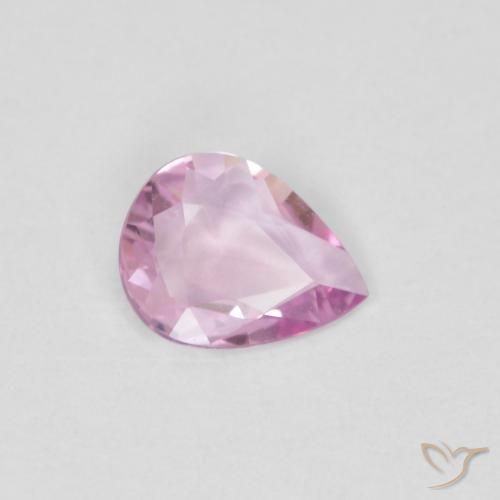 0.30ct Naturale Rosa viola reale molto chiaro Zaffiro, Forma a pera, VVS
