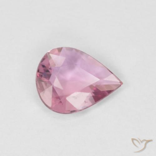 Zaffiro Magenta chiaro naturale da 0.40 ct, Forma a pera, VVS-VS