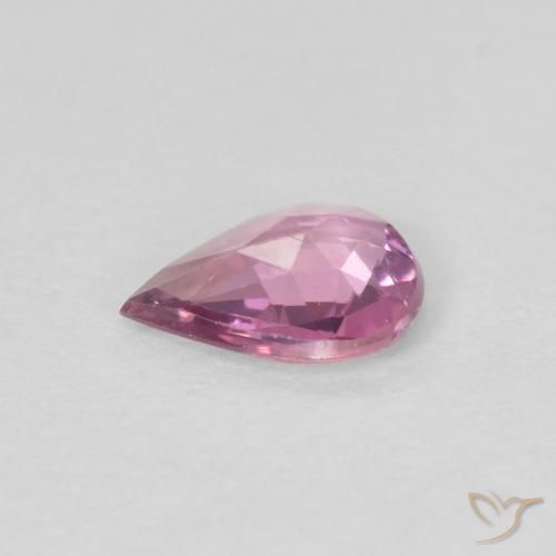 Zaffiro Magenta chiaro naturale da 0.40 ct, Forma a pera, VVS-VS