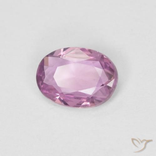 Zaffiro Rosa porpora reale naturale da 0.47 ct, Ovale, VVS-VS