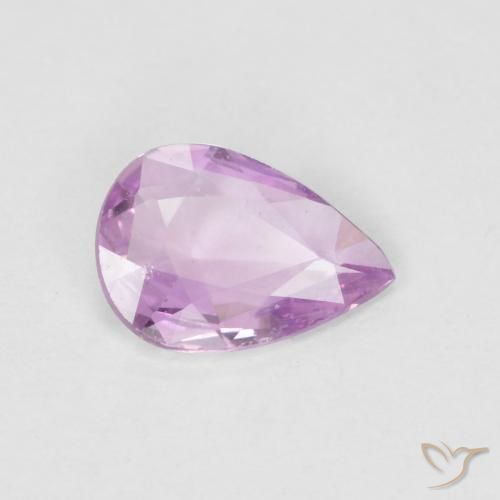 Zaffiro Viola tendente al rosa naturale da 0.42 ct, Forma a pera, VVS-VS