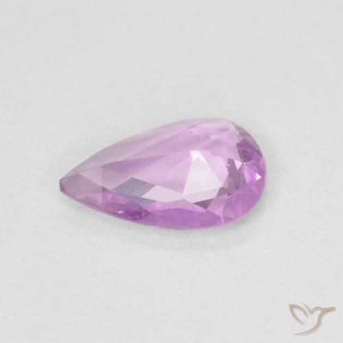 Zaffiro Viola tendente al rosa naturale da 0.42 ct, Forma a pera, VVS-VS