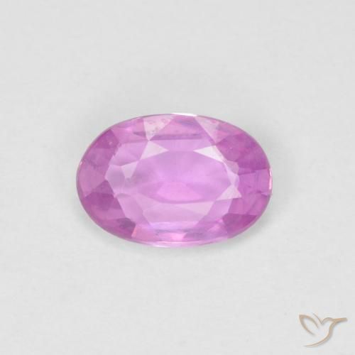0.47ct Naturale Viola Rosato Intenso Zaffiro, Ovale, VVS-VS