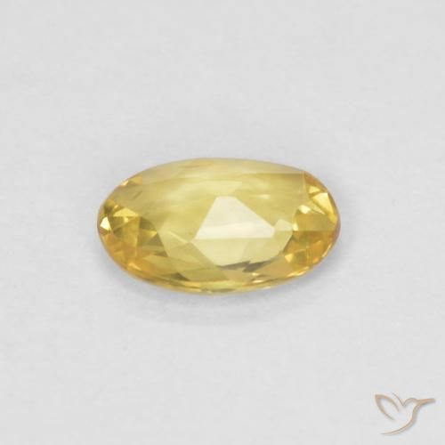 Zaffiro Oro medio naturale da 0.37 ct, Ovale, VVS-VS