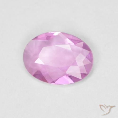 Zaffiro Viola-Rosa naturale da 0.46 ct, Ovale, VVS-VS