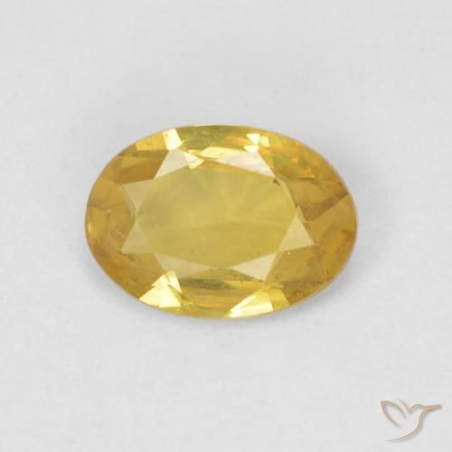 0.61ct Naturale Oro medio Zaffiro, Ovale, VVS-VS