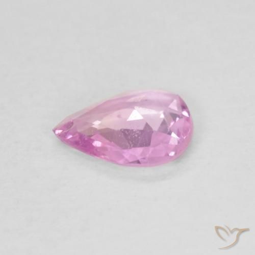 Zaffiro Rosa Molto Chiaro naturale da 0.32 ct, Forma a pera, VVS-VS
