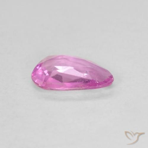 Zaffiro Rosa Molto Chiaro naturale da 0.49 ct, Forma a pera, VVS-VS