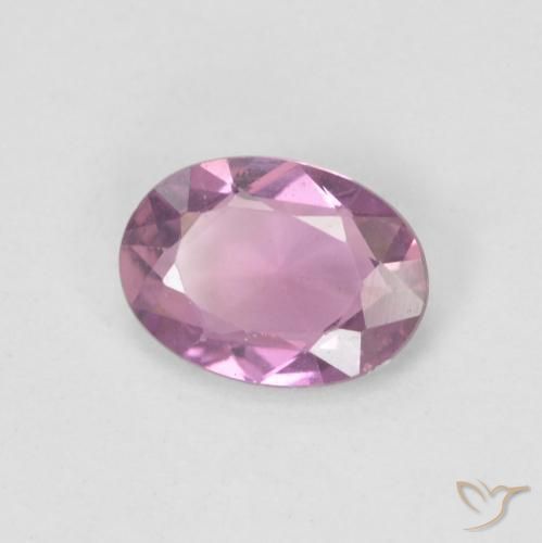 Zaffiro Rosa viola naturale da 0.75 ct, Ovale, VS