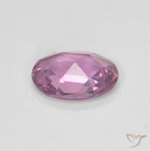 Zaffiro Rosa viola naturale da 0.75 ct, Ovale, VS