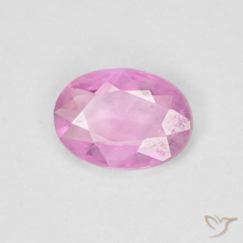 0.70ct Naturale Rosa hot Zaffiro, Ovale, VS