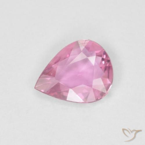 Zaffiro Rosa hot naturale da 0.39 ct, Forma a pera, VVS