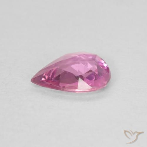 Zaffiro Rosa hot naturale da 0.39 ct, Forma a pera, VVS