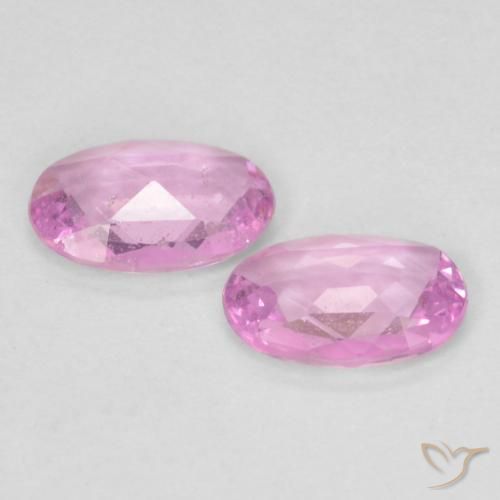 Gemme di Zaffiro Rosa chiaro naturale da 0.64 ct, Ovale, VS